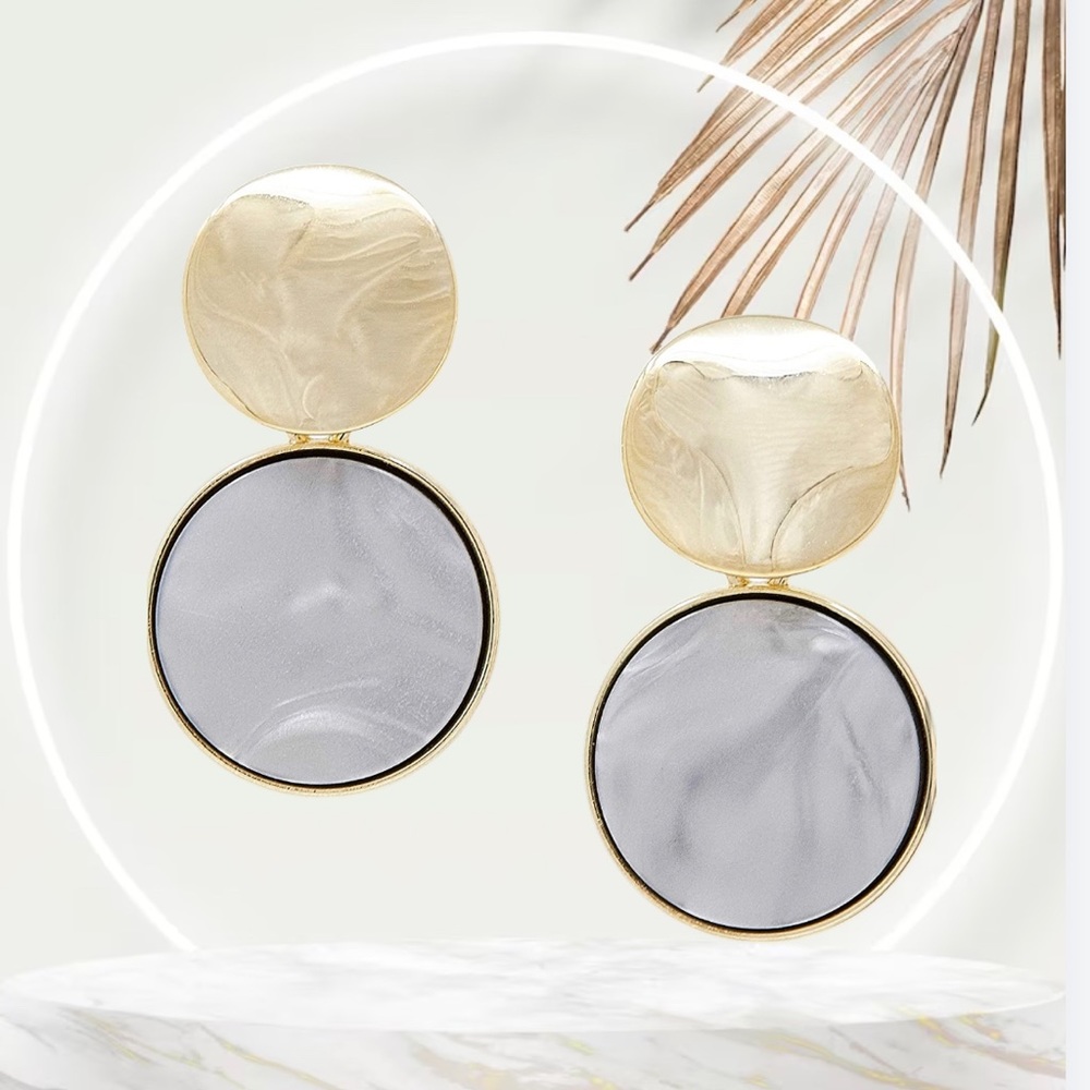 Double Round Dainty Earrings